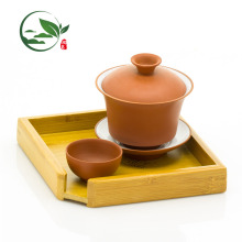 Zisha Red Gongfu Brewing Teaware con Gaiwan Pitcher oliendo y bebiendo tazas